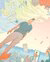 A colourful illustration of a young man flying in the sky. Other objects float around him.